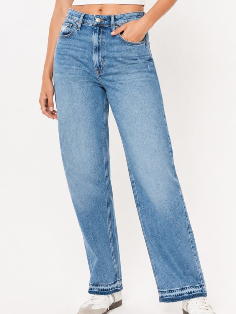 Hollister Women's Ultra High Rise Dad Jean Vintage Stretch Medium Wash Size 28